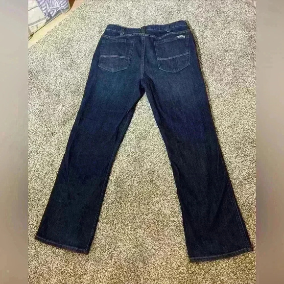 Carhartt Original Fit Straight Leg Jeans Womens 10 Short Dark Wash Blue Workwear - Picture 8 of 9